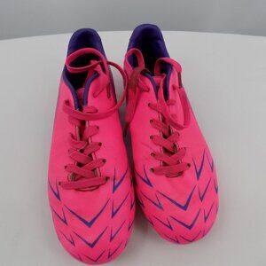 Vizari Ranger Firm Ground Pink Purple Unisex Youth Soccer Cleats Lace Up Size 4